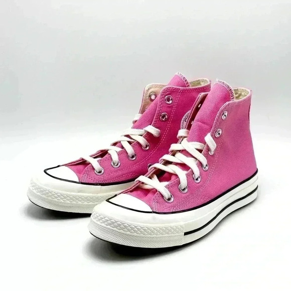 CONVERSE HOT PINK HIGH TOP NEW Unisex CHUCK TAYLOR VINTAGE CANVAS SZ 12 M 14 W - Picture 1 of 6